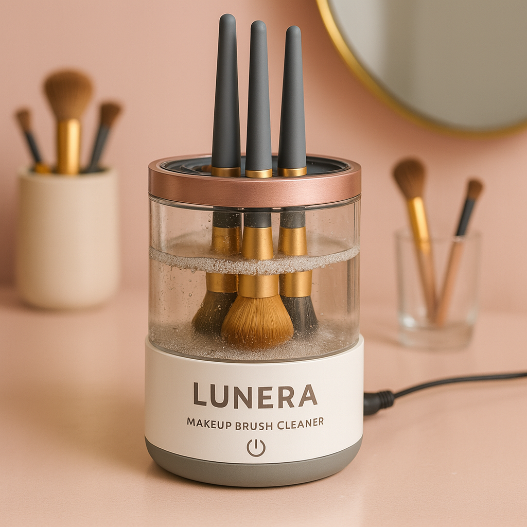 LUNERA™ Automatic Makeup Brush Cleaner – Deep Clean in Seconds